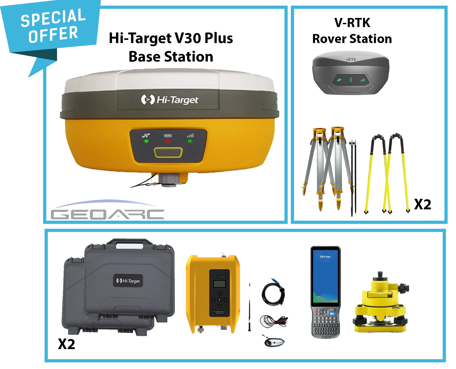 Hi-Target iRTK5 Rover + V30 Plus Base (Full Set)